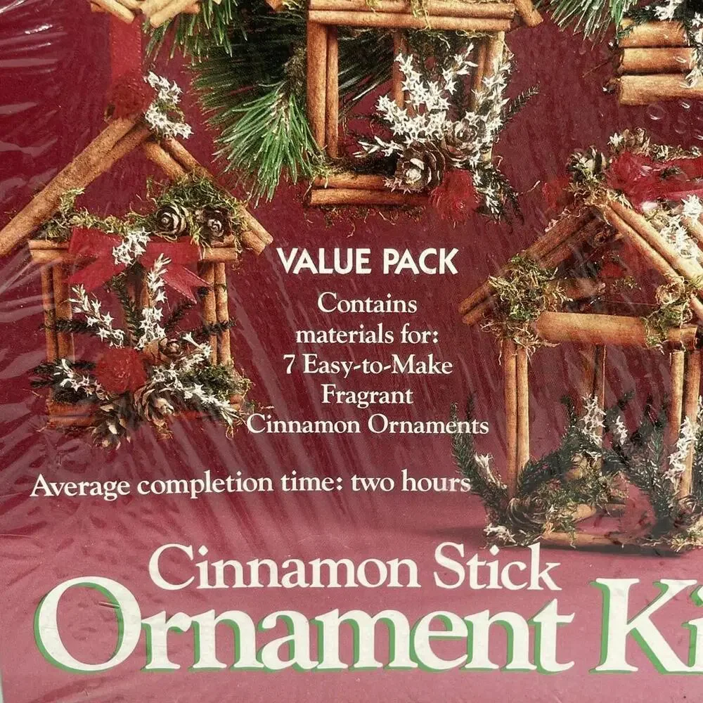 Cinnamon Stick‎ Christmas Ornament Kit Value Pack 7 Ornaments Vintage Florasense
